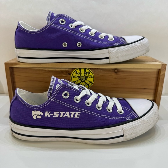 Converse Chuck Taylors Kansas State Wildcats Custom Shoes Women’s Size 8 - Picture 3 of 12